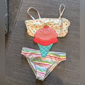 D17.23 KavKas One Piece Girls Swimsuit 6T
